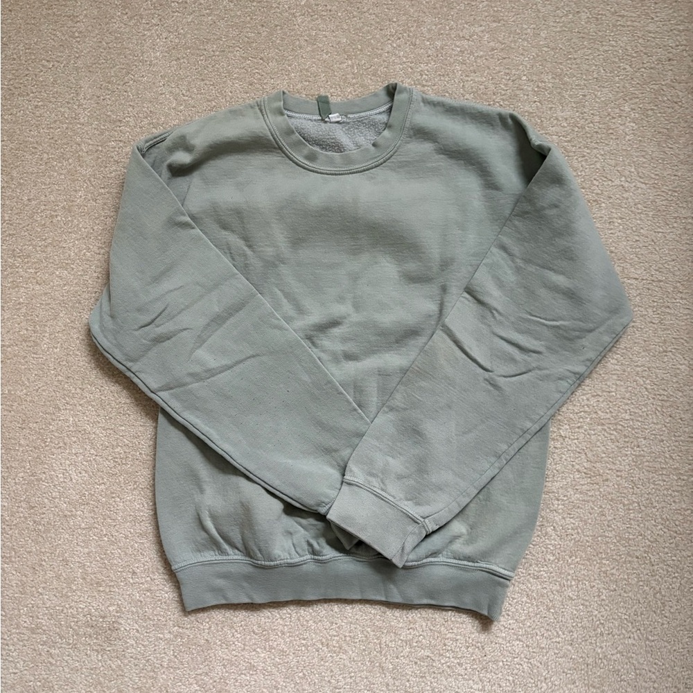 Brandy Melville Sage Green Crew Neck Sweater